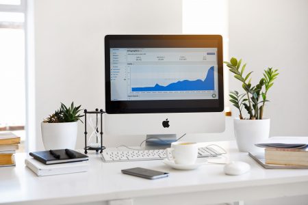 Desktop computer running QuickBooks